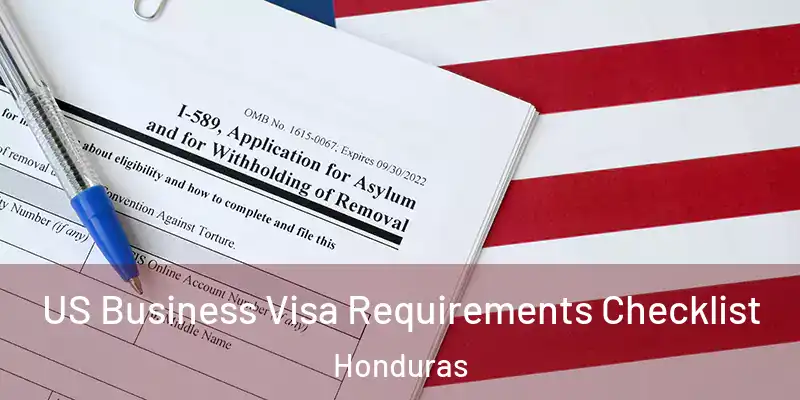  US Business Visa Requirements Checklist Honduras